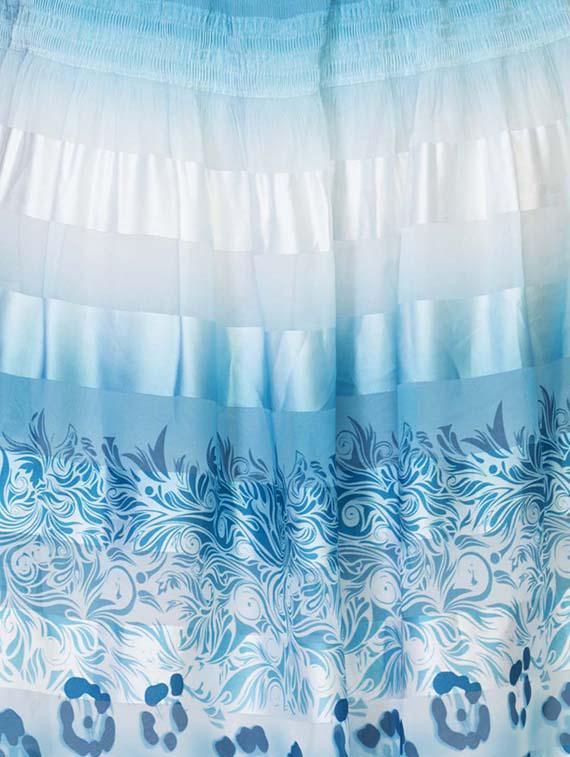 sky blue georgette skirts & shorts - 10743756 - Zoom Image - 4