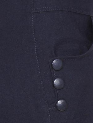 navyblue naylon cotton lycra capris - 1074455 - Standard Image - 4