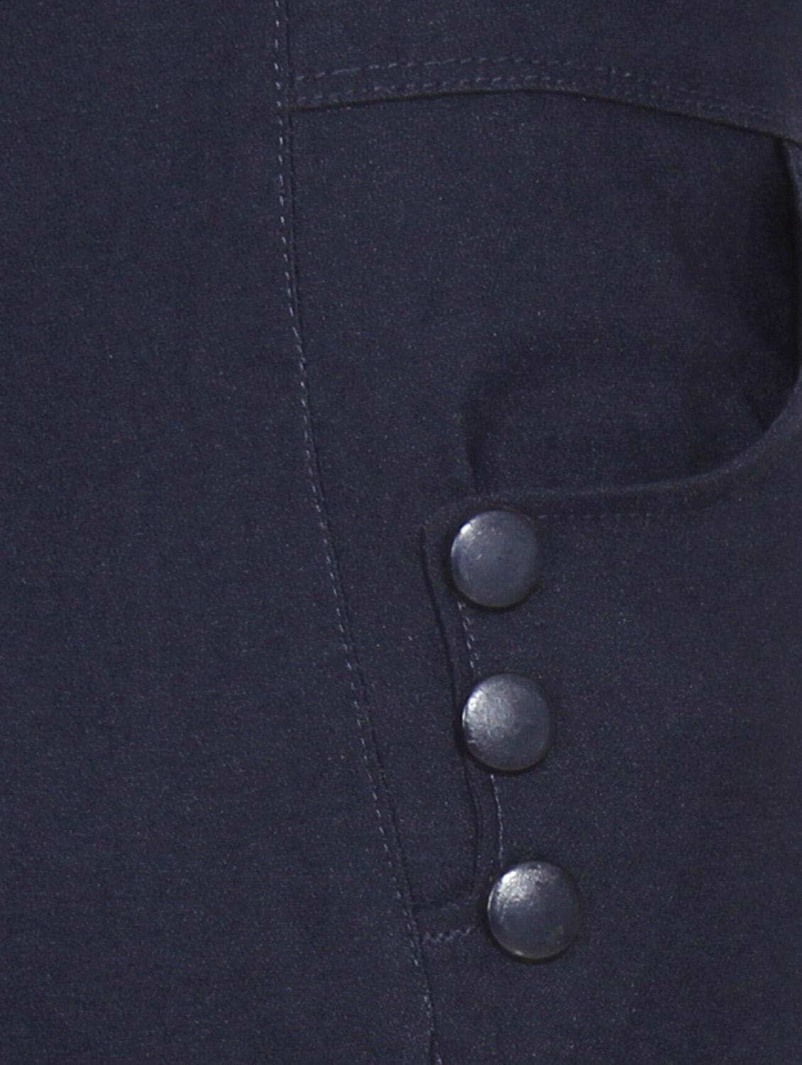 navyblue naylon cotton lycra capris - 1074455 - Zoom Image - 4