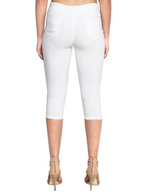 white naylon cotton lycra capris - 1074458 - Standard Image - 3