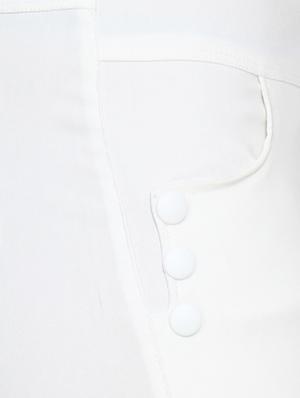 white naylon cotton lycra capris - 1074458 - Standard Image - 4