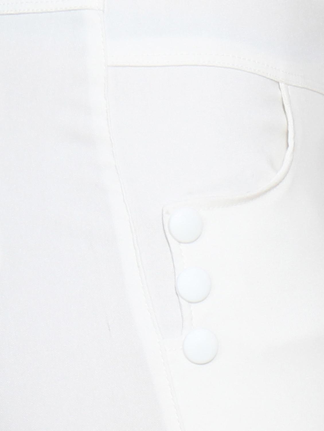 white naylon cotton lycra capris - 1074458 - Zoom Image - 4