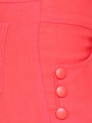 orange naylon cotton lycra capris - 1074459 - Standard Image - 4