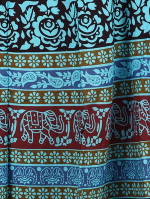 jaipuri printed cotton long wrap skirt - 1076170 - Standard Image - 3
