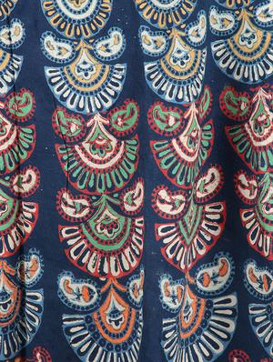green printed cotton long wrap skirt - 1076186 - Standard Image - 3