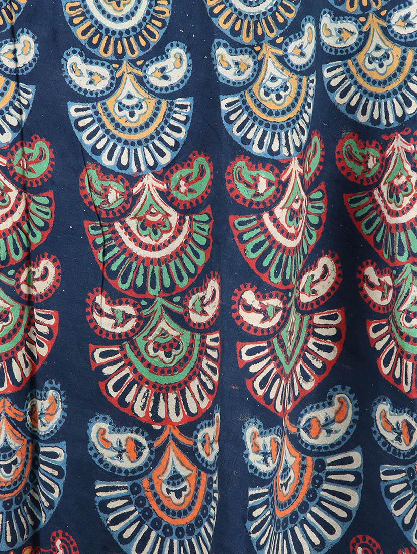 green printed cotton long wrap skirt - 1076186 - Zoom Image - 3