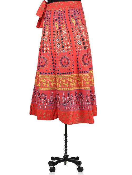 printed flared wrap skirt - 1076194 -  Standard Image - 0