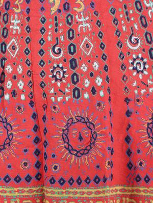 printed flared wrap skirt - 1076194 - Standard Image - 3