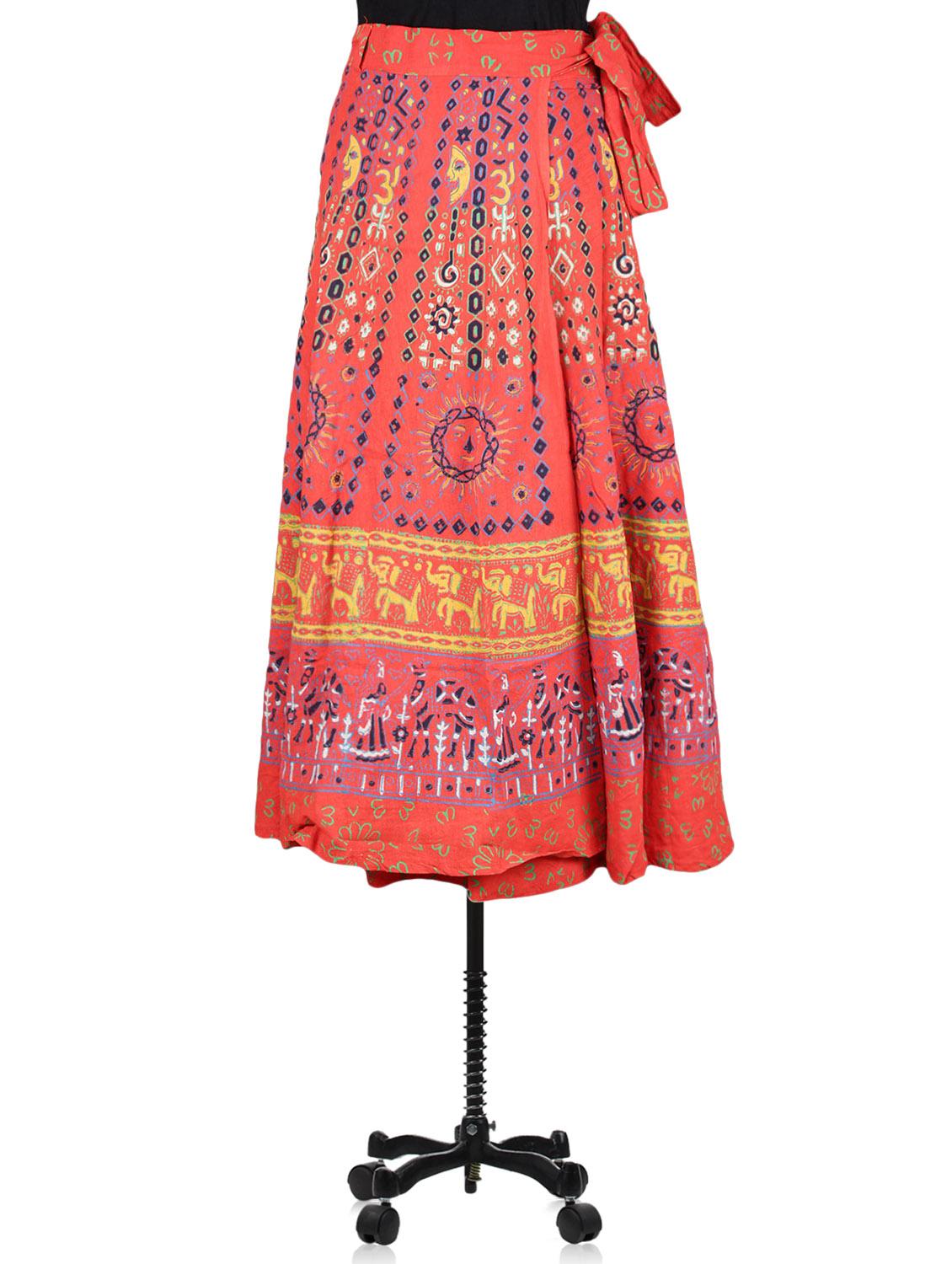 printed flared wrap skirt - 1076194 - Zoom Image - 2