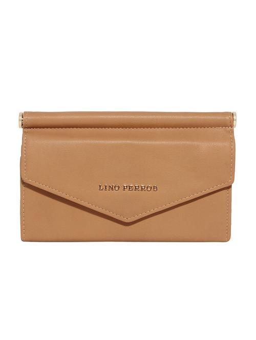 beige leatherette clutch - 10764453 - Very Small Image - 1