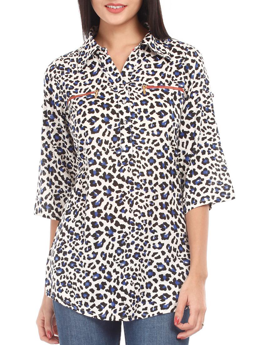Animal Print Rayon Shirt - 1077989 - Zoom Image - 1