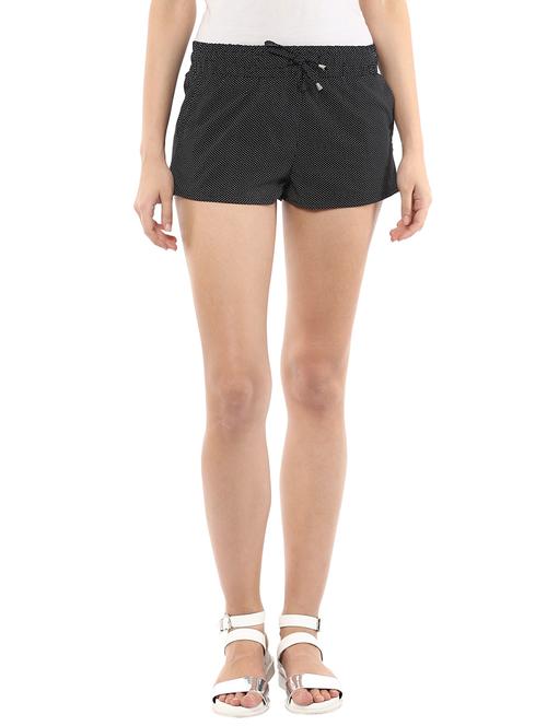 black cotton regular shorts - 10787525 - Very Small Image - 1