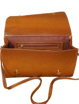 white tan synthetic clutch - 10797489 - Standard Image - 3