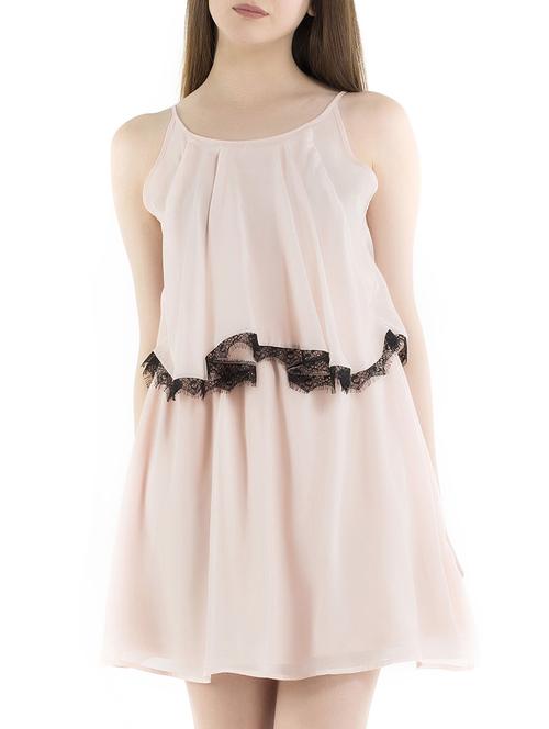 pink georgette dress - 10803352 - Standard Image - 1