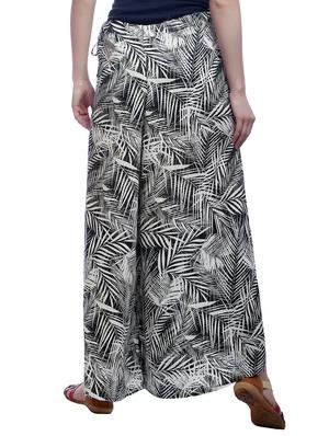 black viscose palazzos - 10808162 - Standard Image - 3