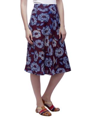 maroon crepe skirts - 10808172 - Standard Image - 2