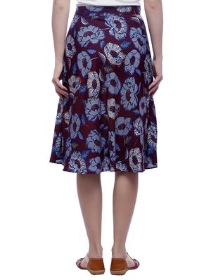 maroon crepe skirts - 10808172 - Standard Image - 3
