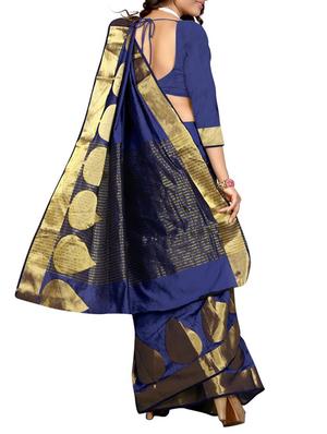 blue cotton saree - 10808526 - Standard Image - 2