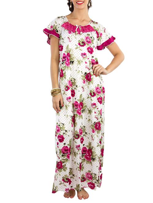 pink satin sleepshirts & nighty - 10809808 - Standard Image - 1