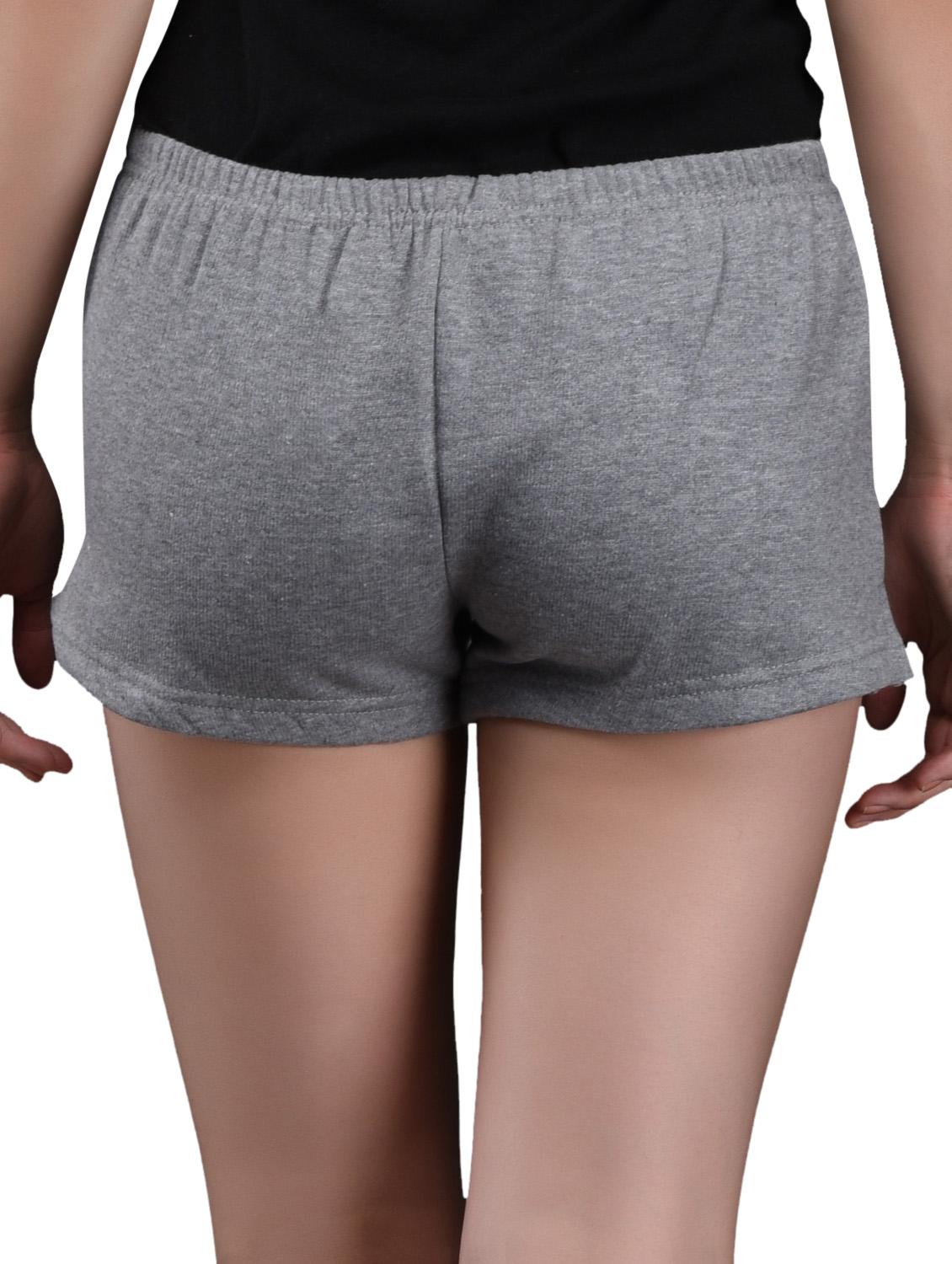 grey cotton fleece hot pants - 1081313 - Zoom Image - 3