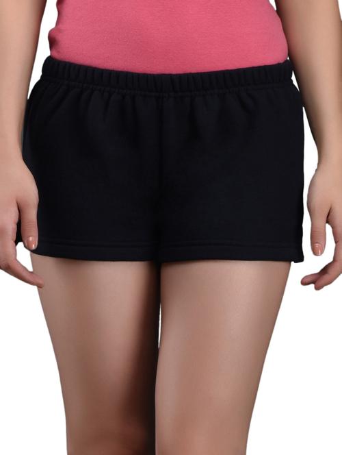 navy blue cotton fleece hot pants - 1081314 - Standard Image - 1