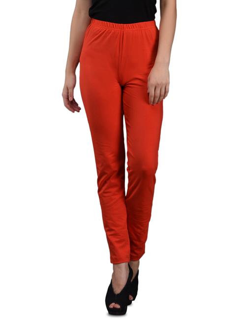 red cotton knit lycra leggings - 1081324 - Standard Image - 1