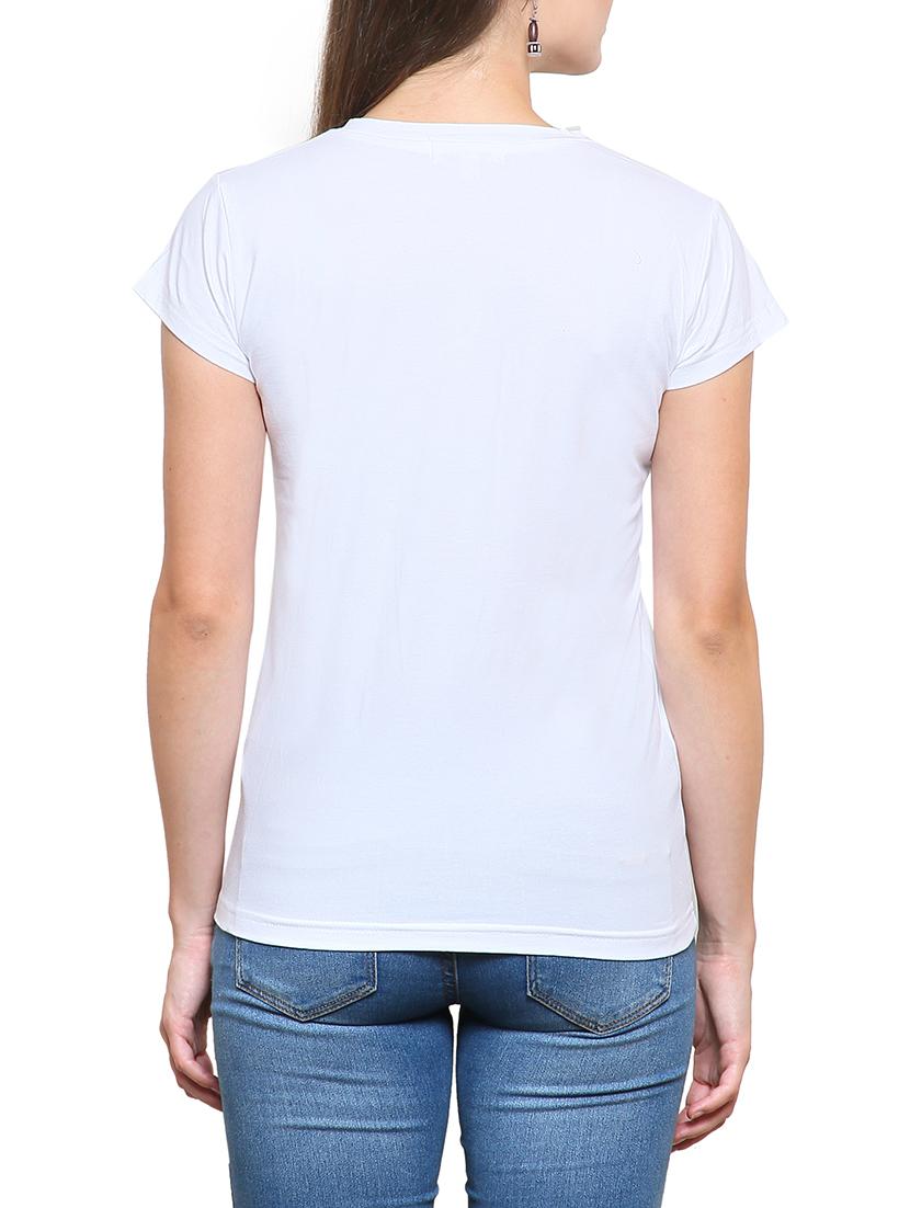 white v - neck cotton knit top - 1081347 - Zoom Image - 3