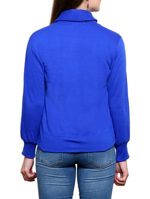 royal blue cotton fleece jacket - 1081352 - Standard Image - 3