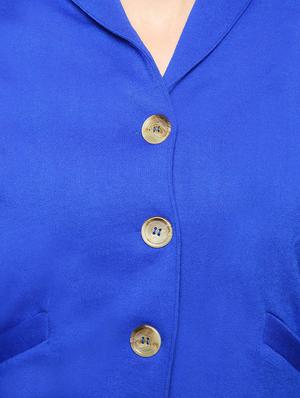royal blue cotton fleece jacket - 1081352 - Standard Image - 4