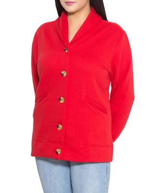 red cotton fleece jacket - 1081354 - Standard Image - 2