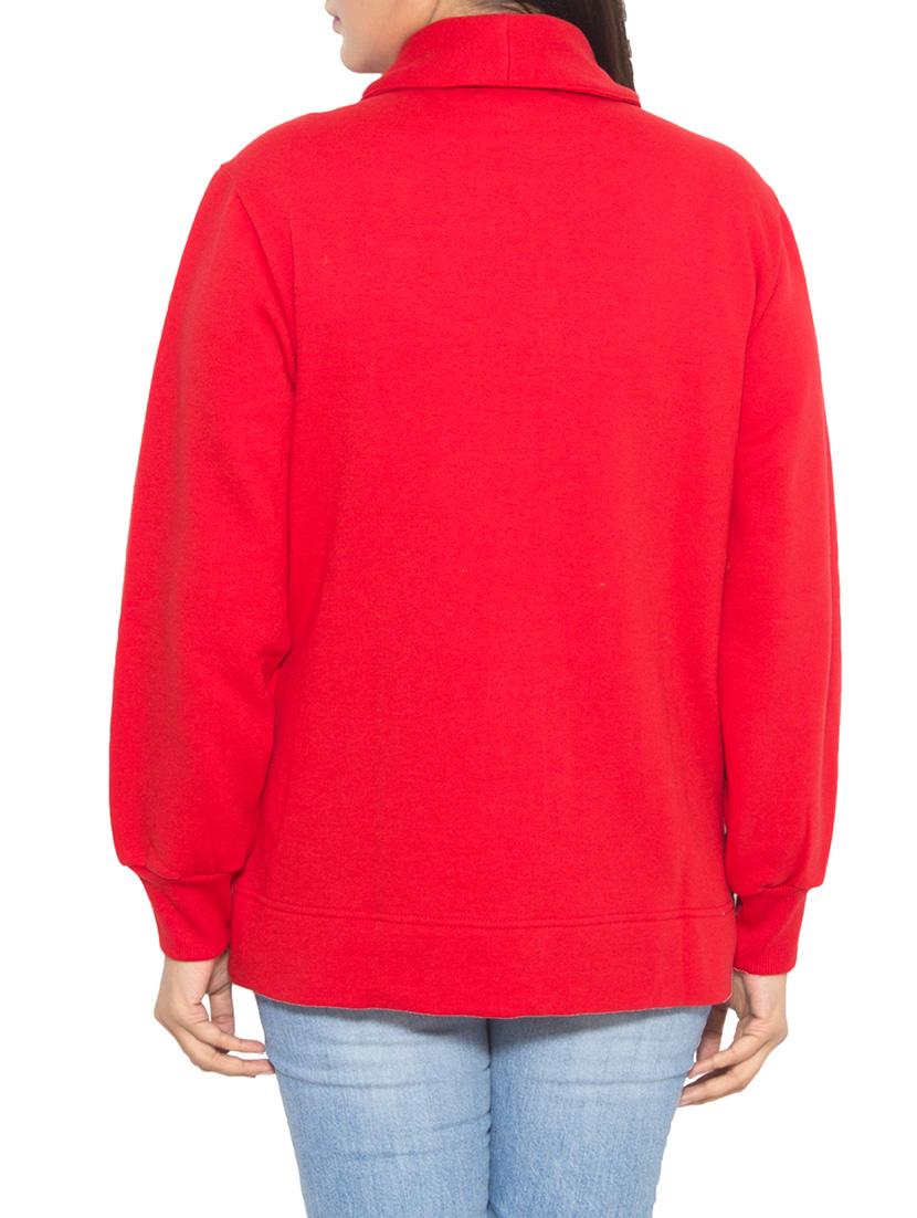 red cotton fleece jacket - 1081354 - Zoom Image - 3