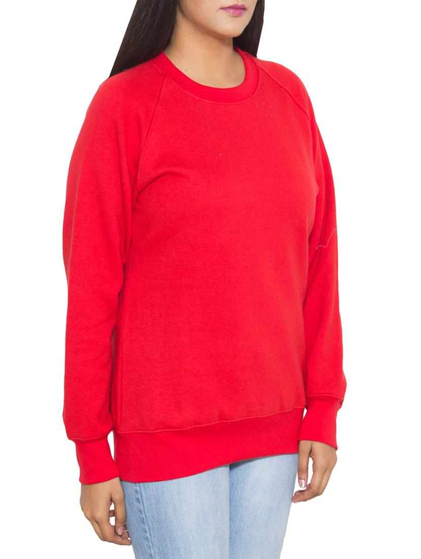 red cotton fleece sweatshirt - 1081362 - Zoom Image - 2