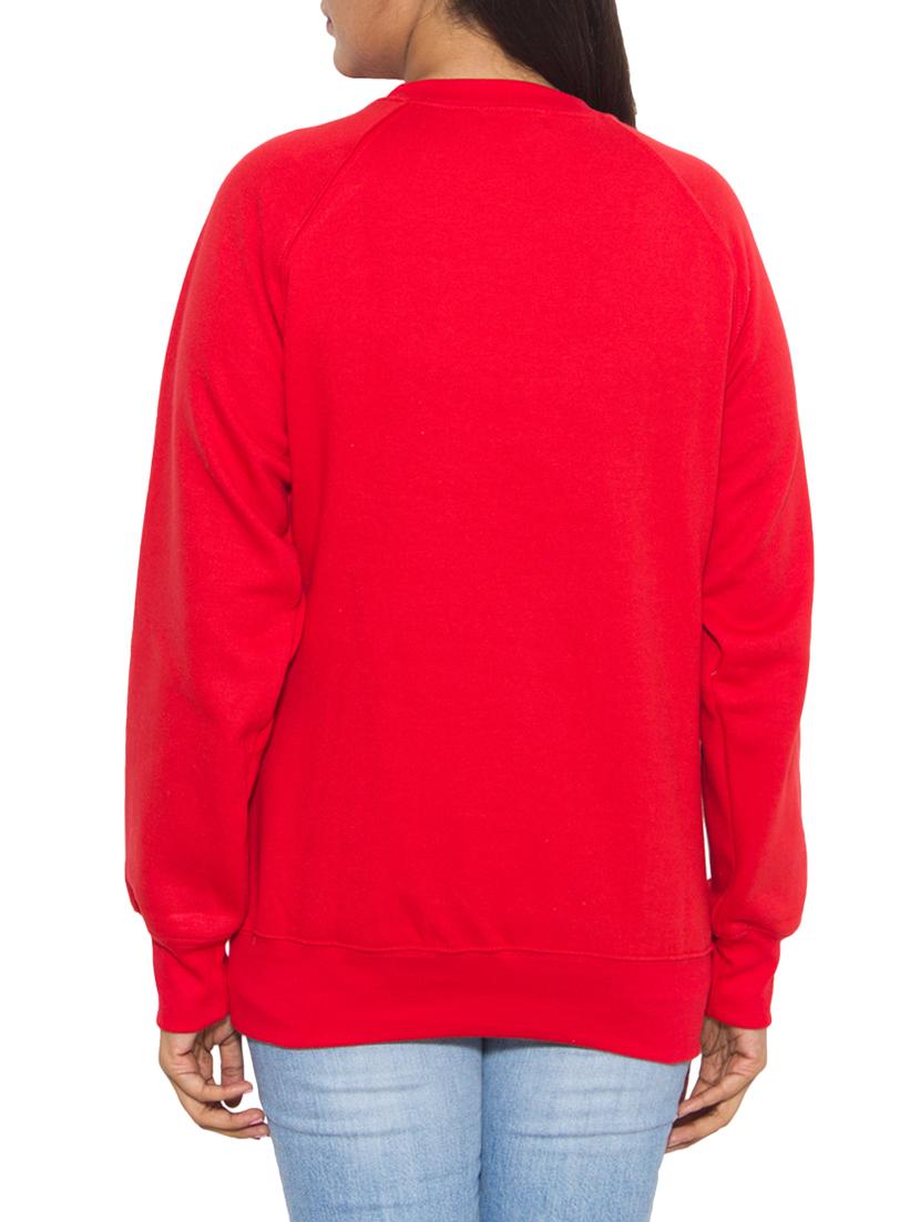 red cotton fleece sweatshirt - 1081362 - Zoom Image - 3