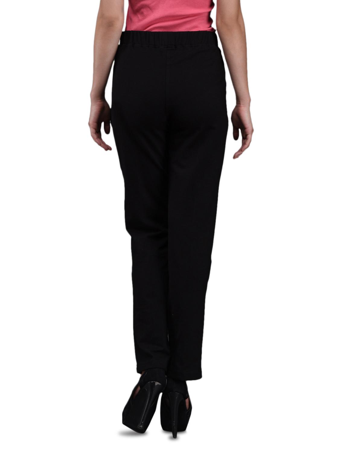 black cotton lycra track pants - 1081402 - Zoom Image - 3