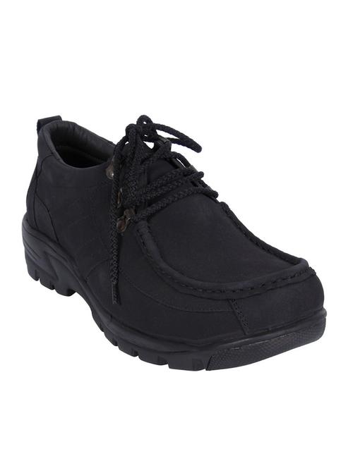 black leatherette casual shoes - 10815412 - Standard Image - 1