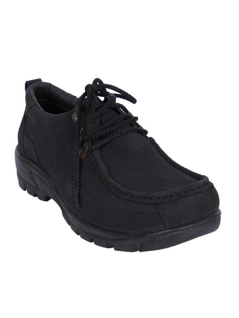 black leatherette casual shoes - 10815412 - Zoom Image - 1