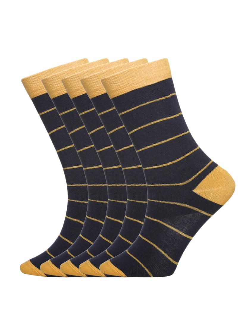 navy blue, cream cotton sock - 10818457 - Zoom Image - 1