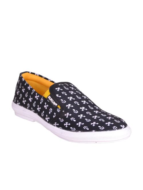 black canvas casual shoes - 10819199 - Standard Image - 1
