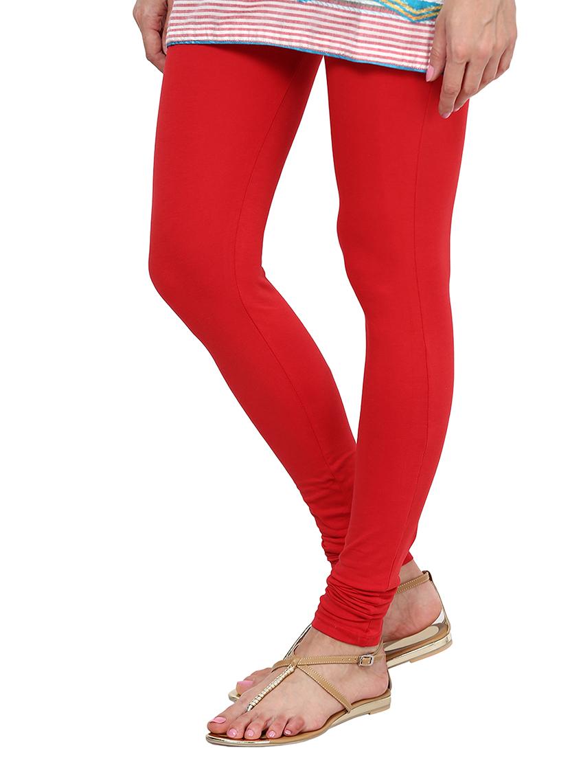 red cotton leggings - 10823548 - Zoom Image - 2