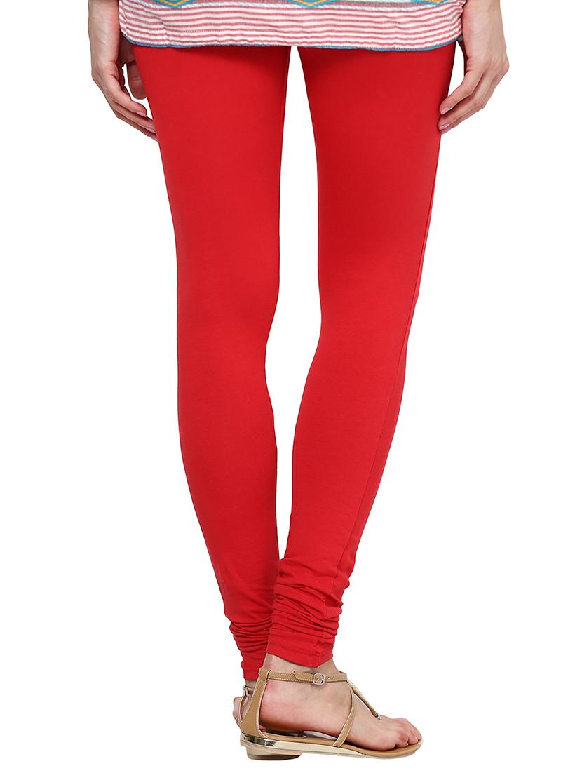 red cotton leggings - 10823548 - Zoom Image - 3