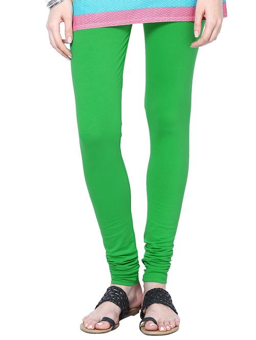 green cotton leggings - 10823552 - Standard Image - 1