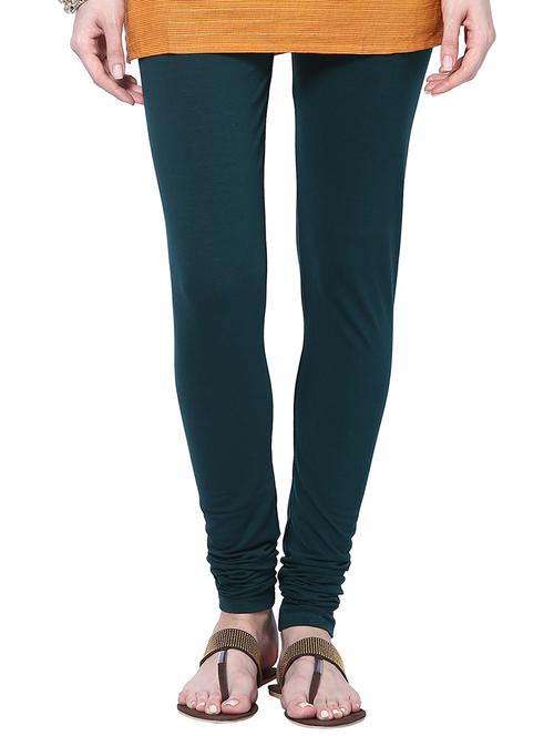 green cotton leggings - 10823555 - Standard Image - 1