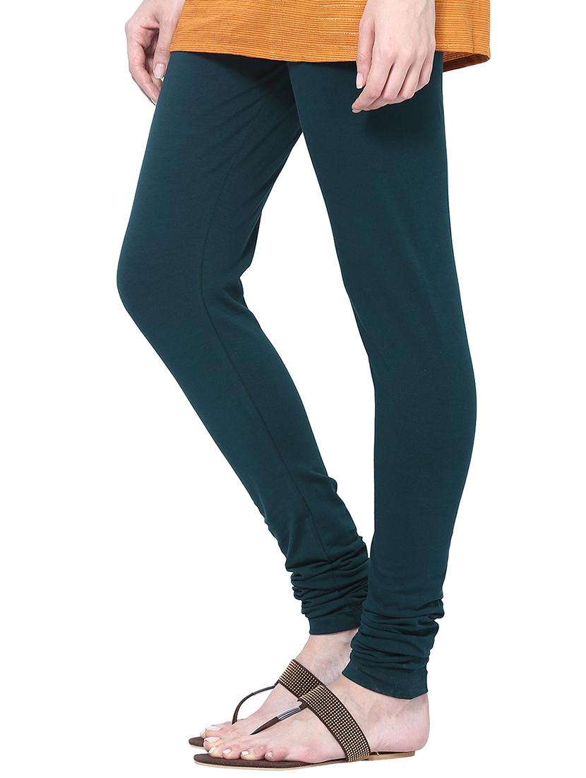 green cotton leggings - 10823555 - Zoom Image - 2