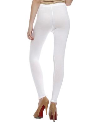 white cotton leggings - 10823560 - Standard Image - 3