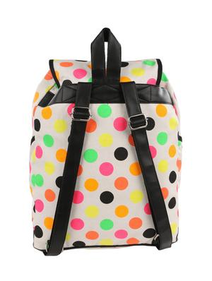 multi color polka dots print canvas backpack - 10824875 - Standard Image - 2
