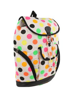 multi color polka dots print canvas backpack - 10824875 - Standard Image - 5