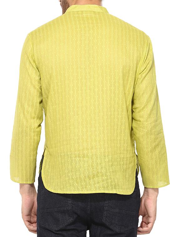 green self design short kurta - 10824954 - Zoom Image - 3