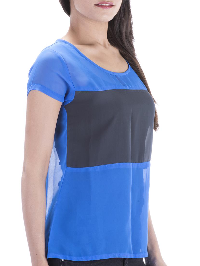 round neck short sleeved top - 10827823 - Zoom Image - 2