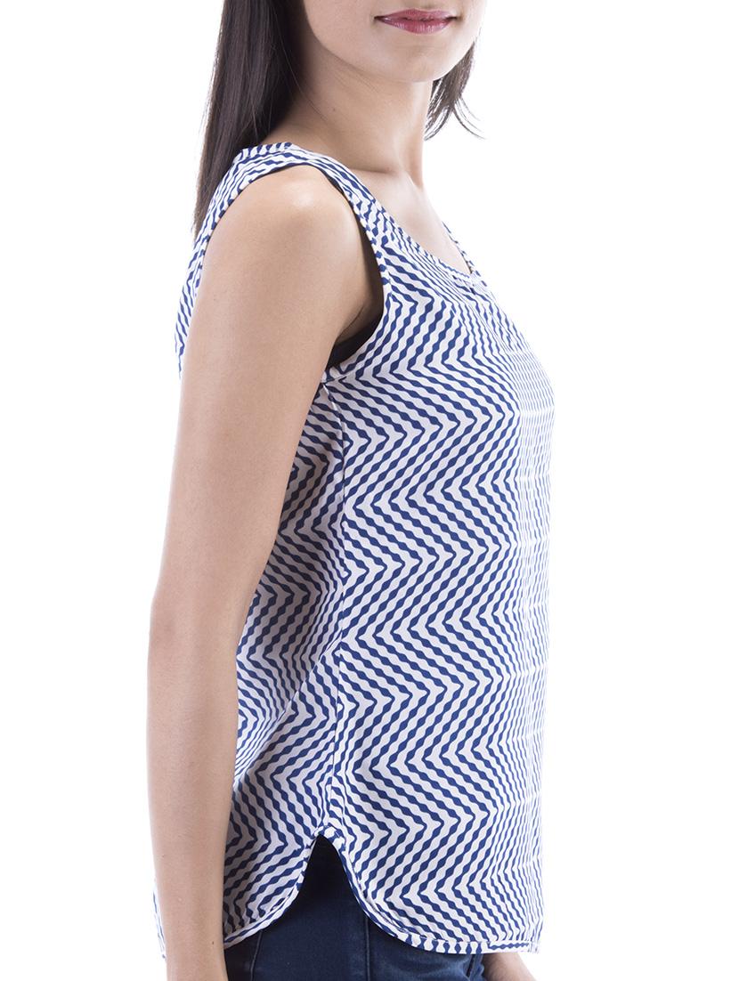 chevron printed sleeveless top - 10827843 - Zoom Image - 2