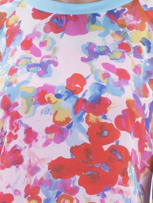 cap sleeved floral top - 10827846 - Standard Image - 4